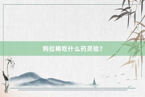 狗拉稀吃什么药灵验？